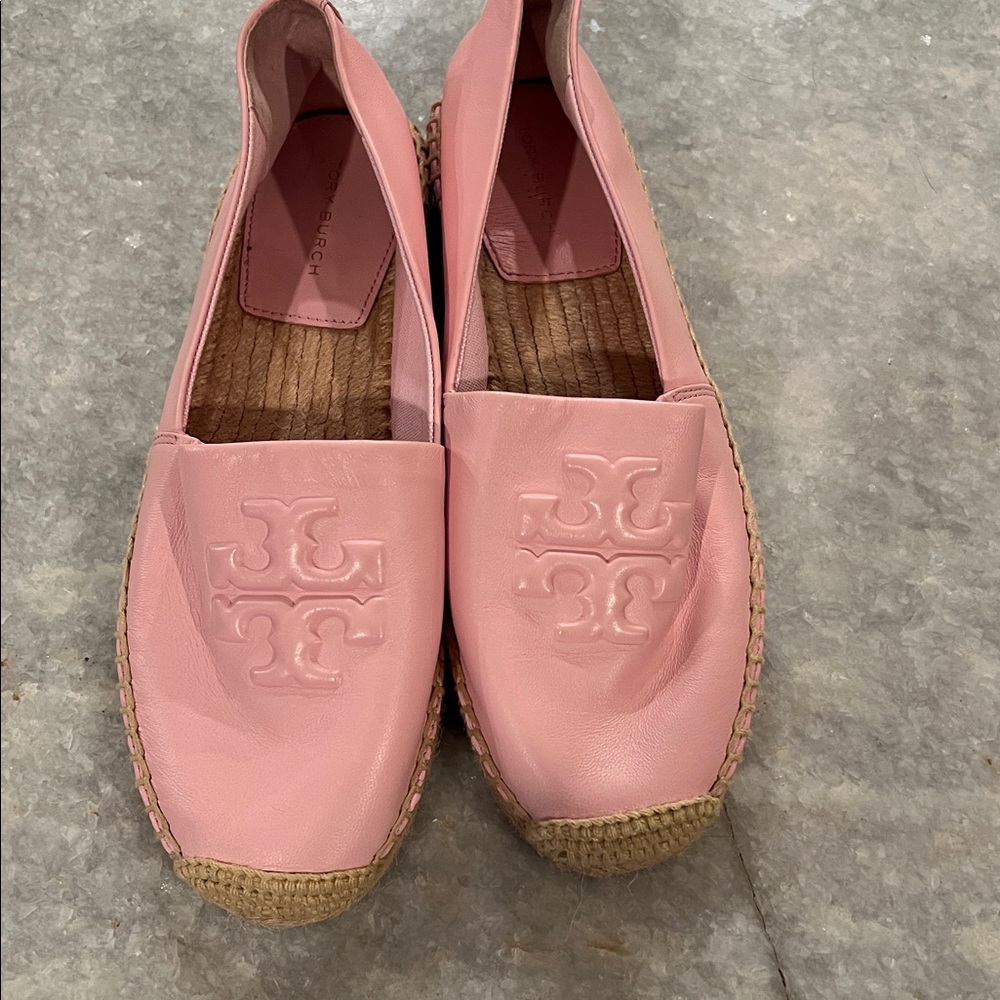 Tory Burch Blush Espadrille Loafers Size 6.5